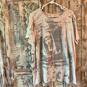 Magnolia Pearl Saint Love 💕 Distressed Tee